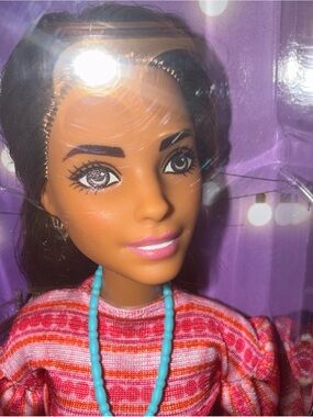 Teresa Barbie Doll Fashion Doll with Pink Striped Top and Turquoise Necklace